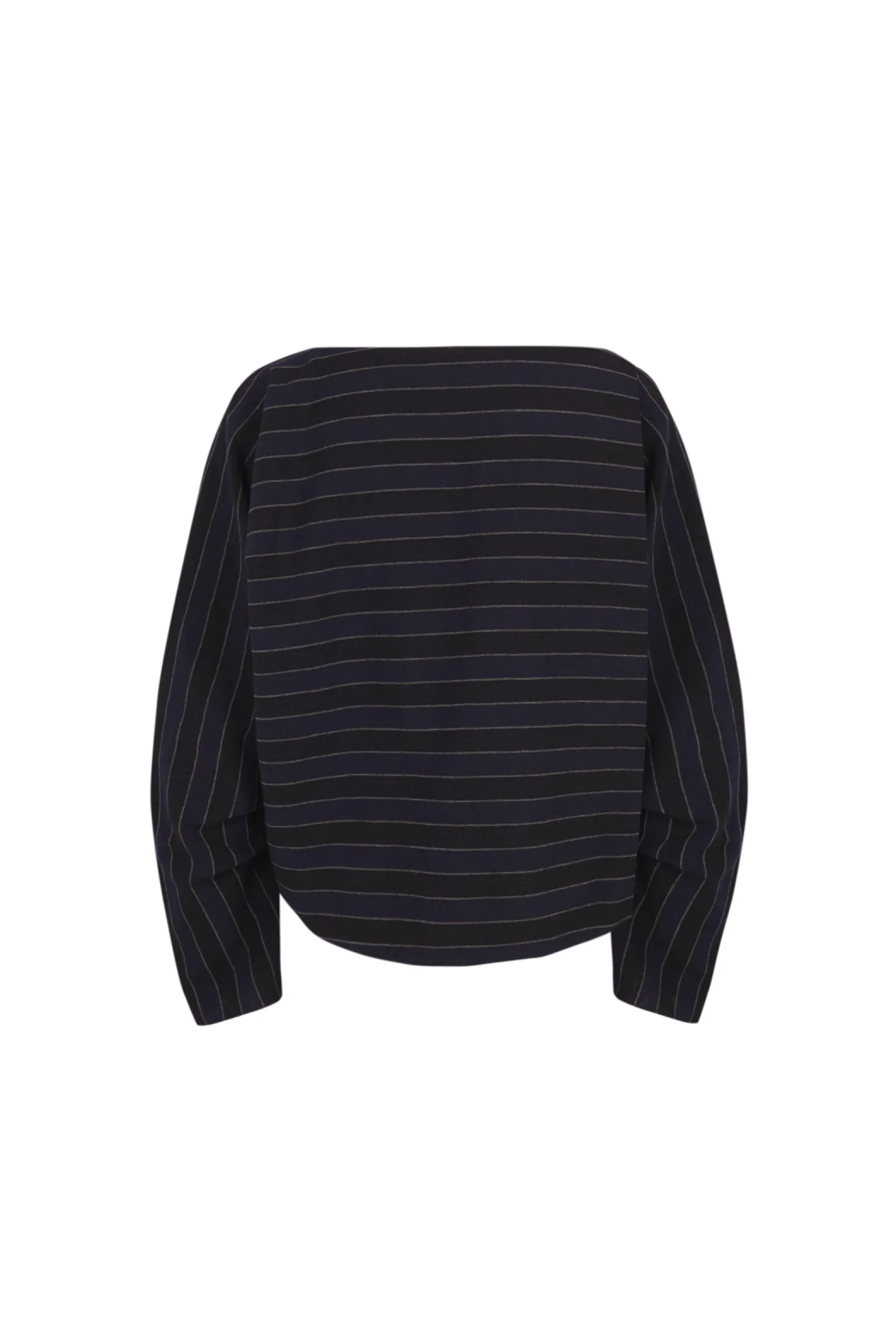 Marcel, blue striped top in linen and wool
