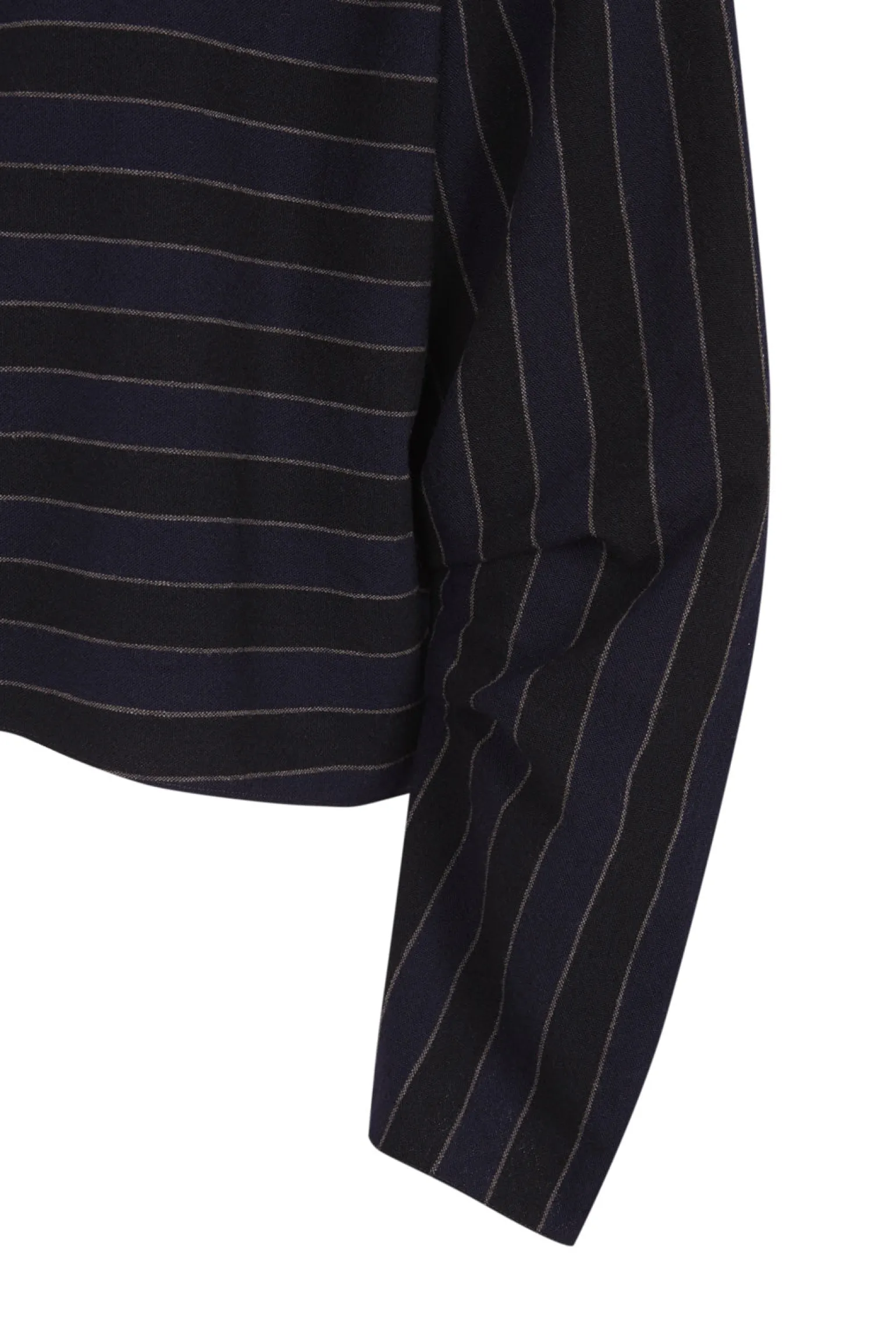 Marcel, blue striped top in linen and wool
