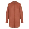 Marco, shirt in red ramie