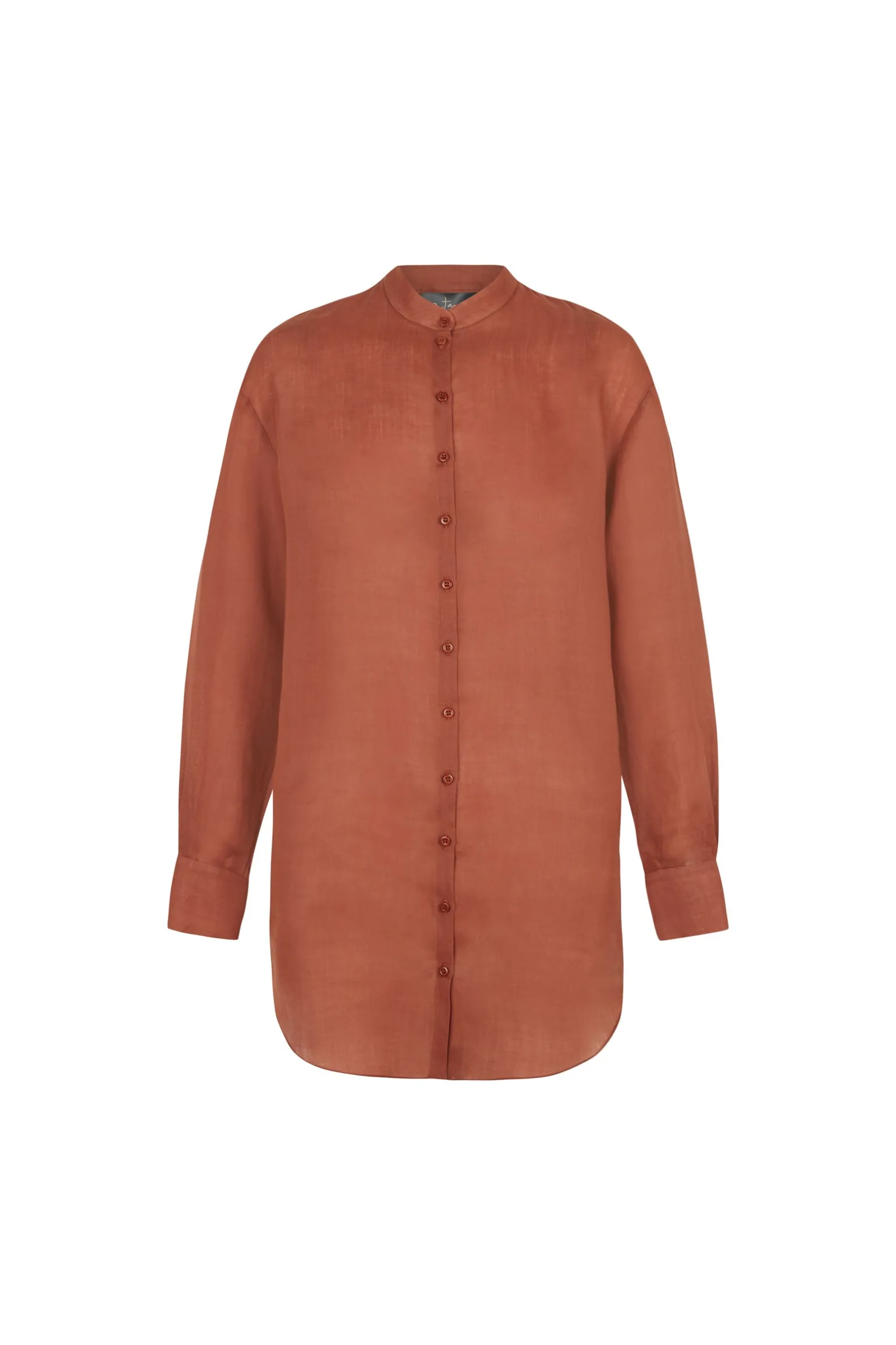 Marco, shirt in red ramie