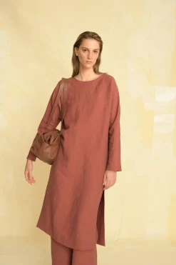Margot, linen and virgin wool trousers