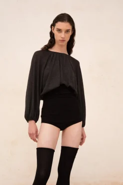 Maris, graphite cashmere top