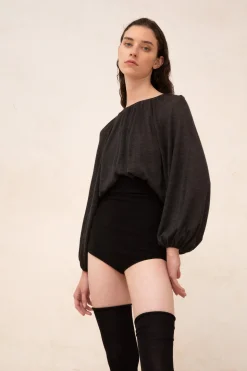 Maris, graphite cashmere top