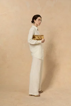 Marlo, ecru linen pants