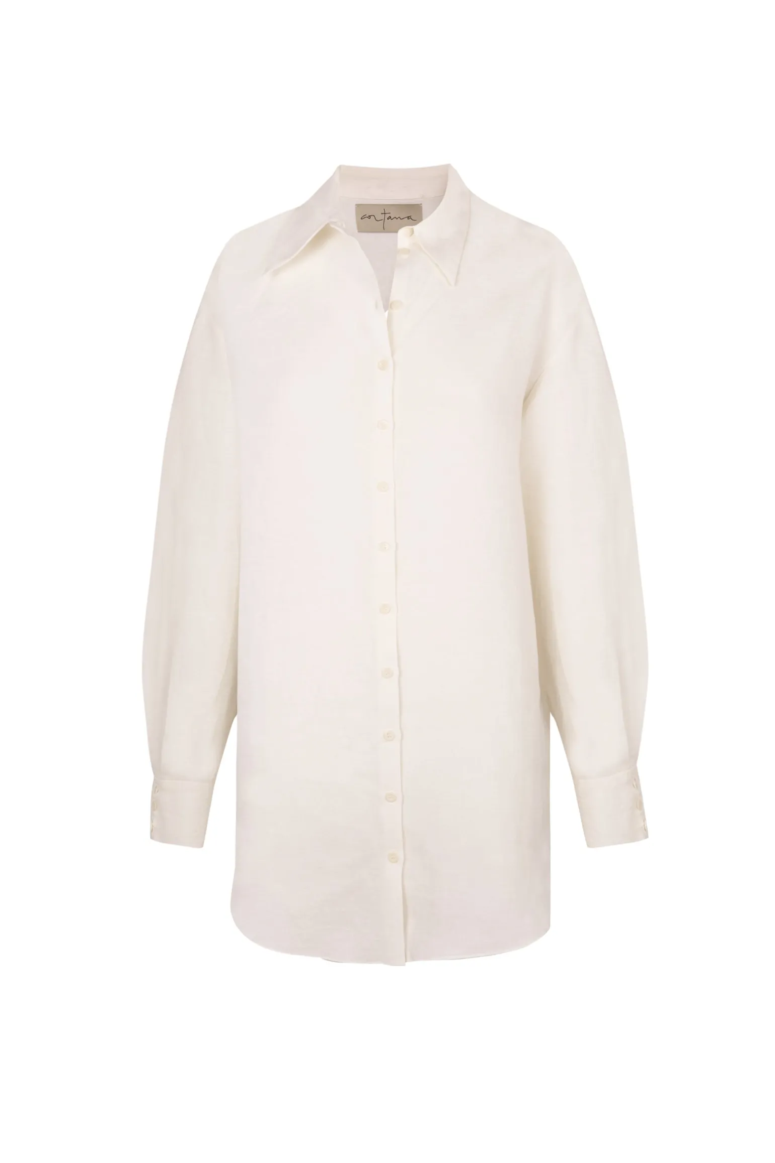 Marlo, ecru linen shirt