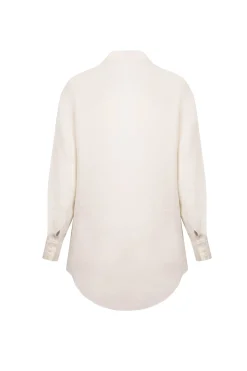 Marlo, ecru linen shirt