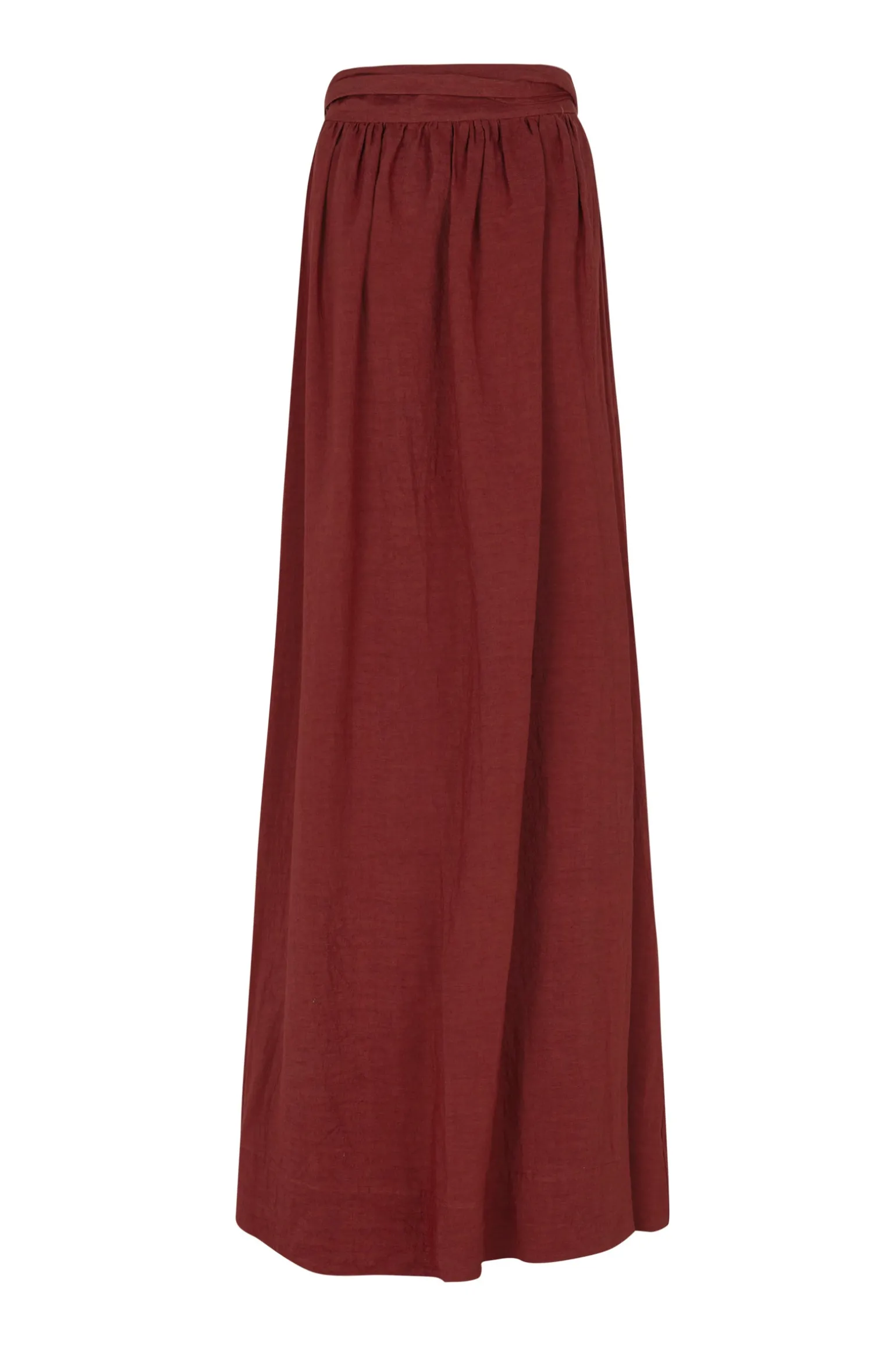 Marlo, long skirt in red linen