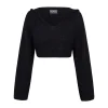Marlon, black knit hoodie