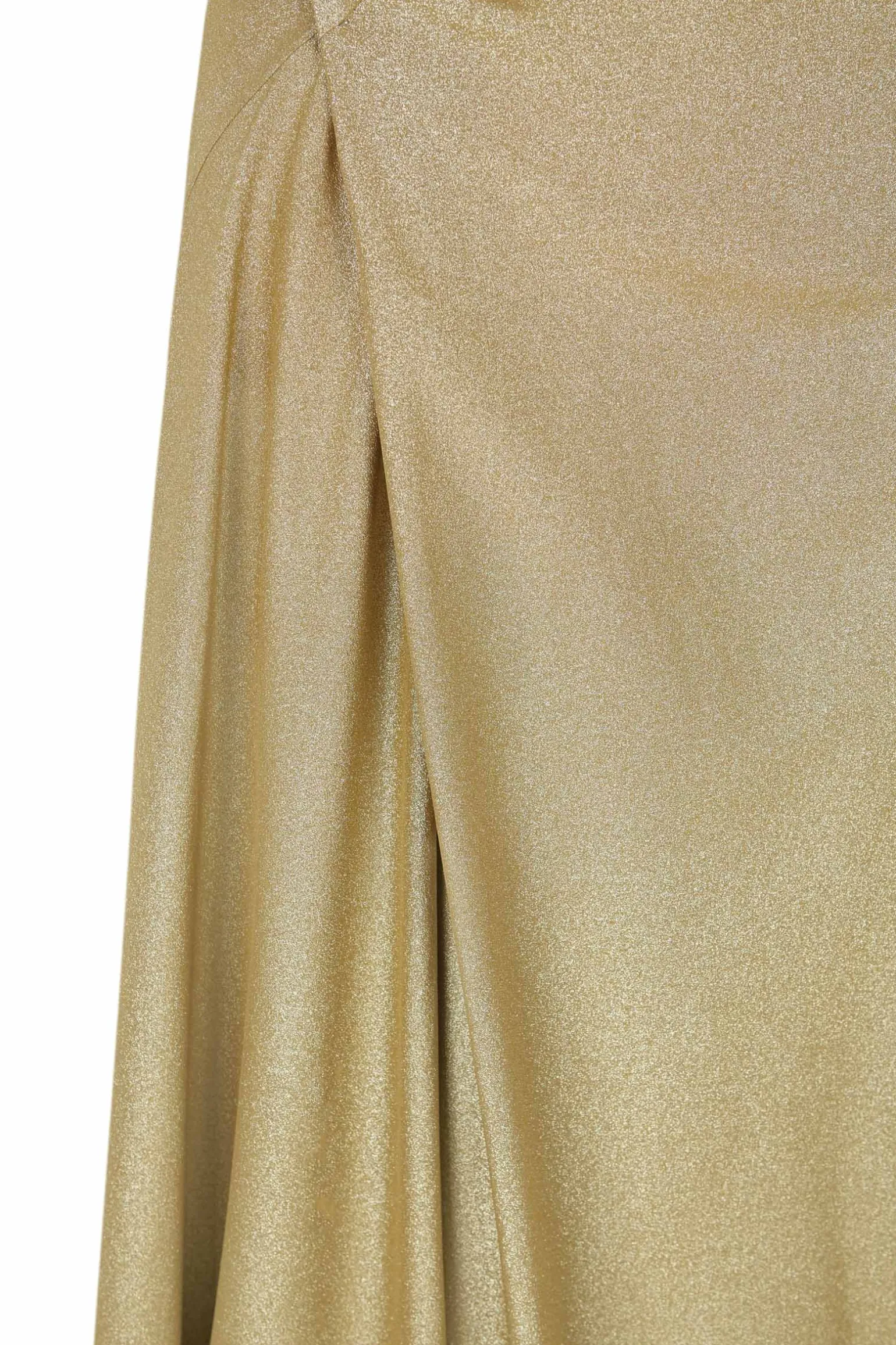 Martina, gold metallic silk dress