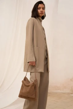 Mas, mink linen jacket