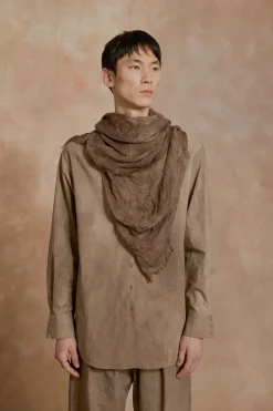 Mat, fade khaki green foulard