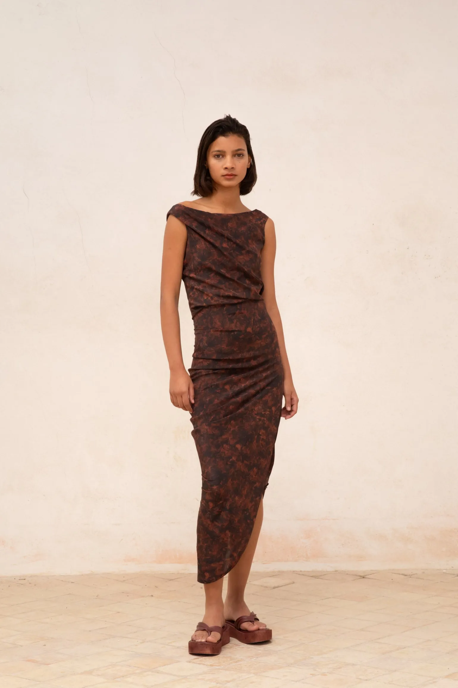 Mathilda, mata print crop top