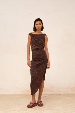 Mathilda, mata print crop top