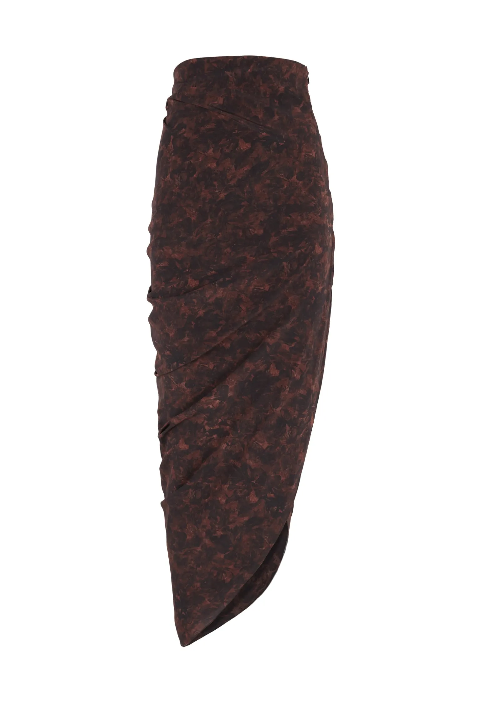 Mathilda, mata print stretch silk skirt