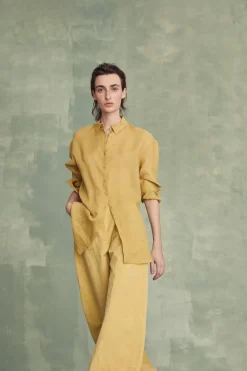 Matz, green ramie shirt