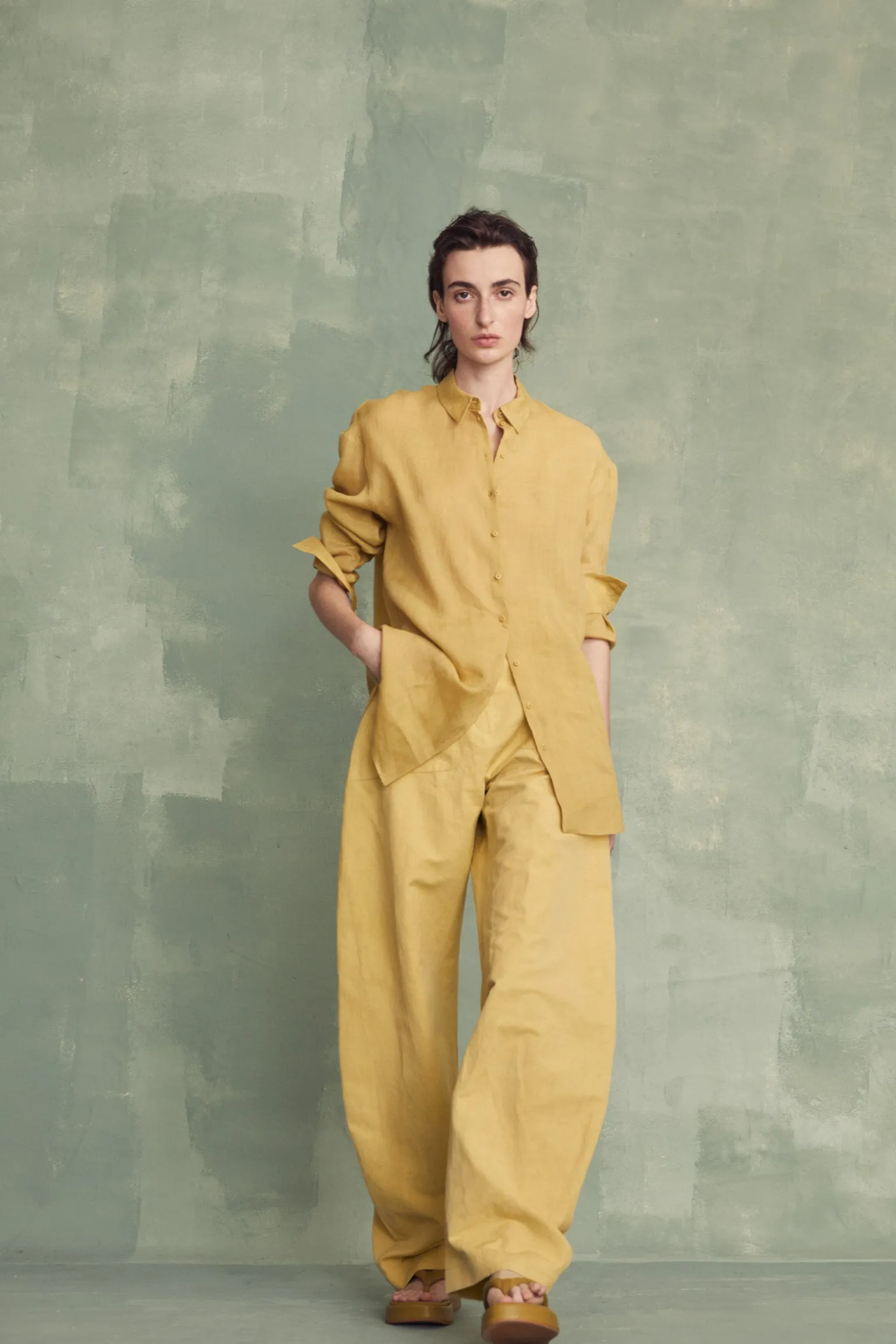 Matz, green ramie shirt