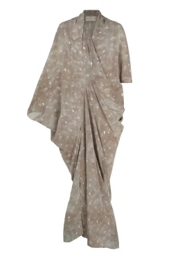 Mayu, ayaz print organic silk dress