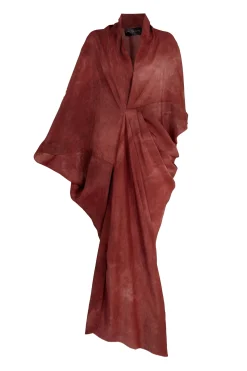 Mayu, fade red silk dress