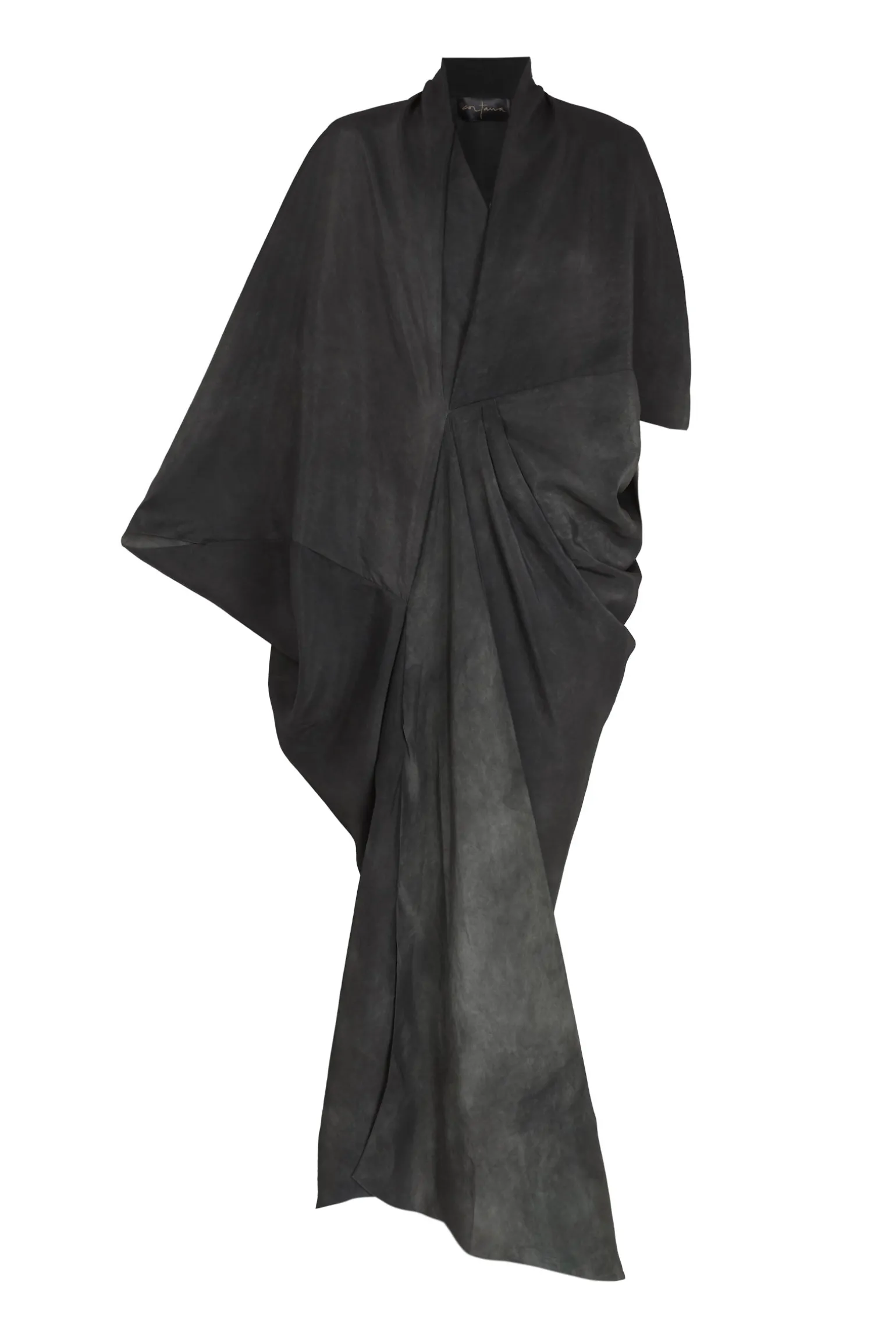 Mayu, petroleum maltinto silk dress