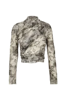Meena, elmas print silk jacket