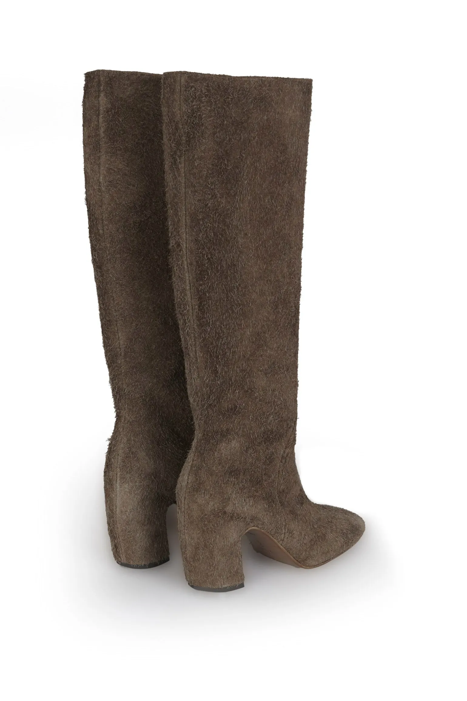 Milla, high boot in graphite brushed suede