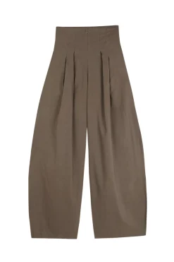Mira, cocoa high-waisted pants