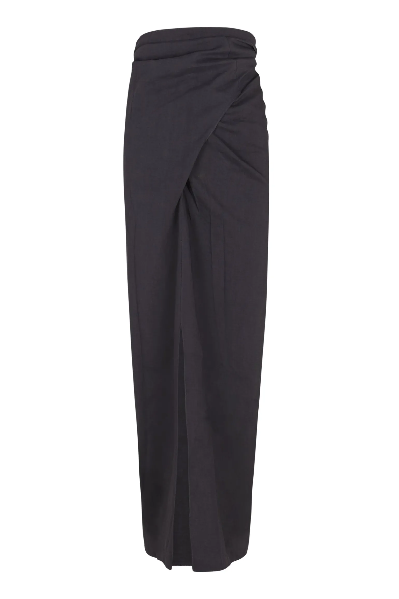 Mira, graphite wrap skirt