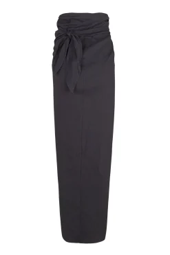 Mira, graphite wrap skirt