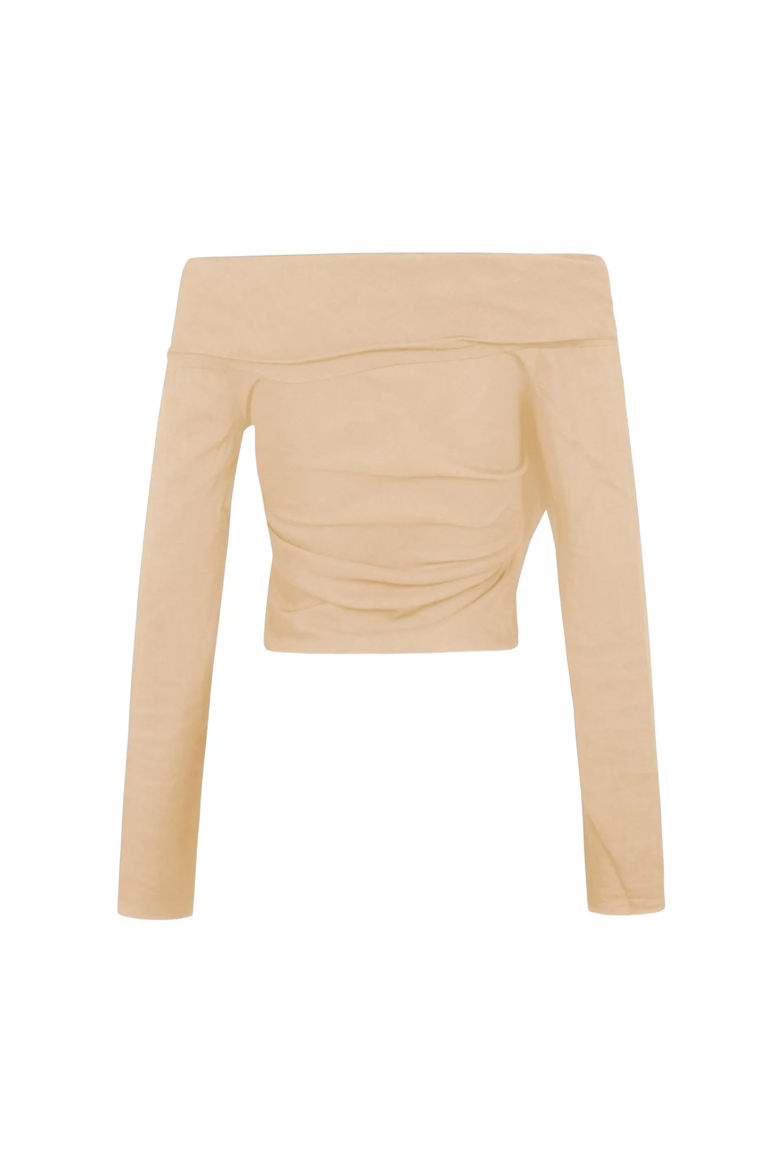 Mira, light peach crop top