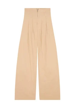 Mira, light peach high-waisted pants