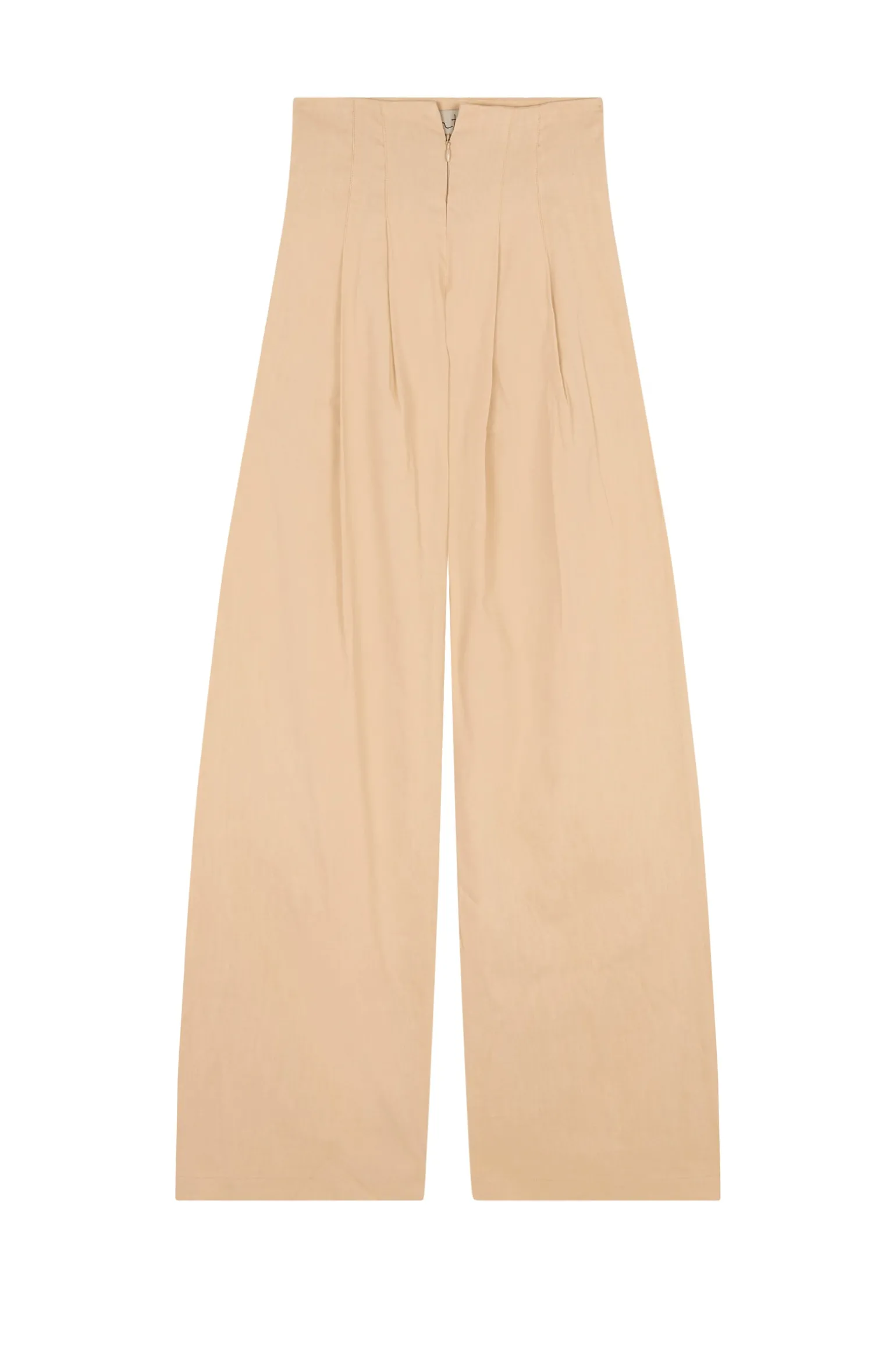 Mira, light peach high-waisted pants