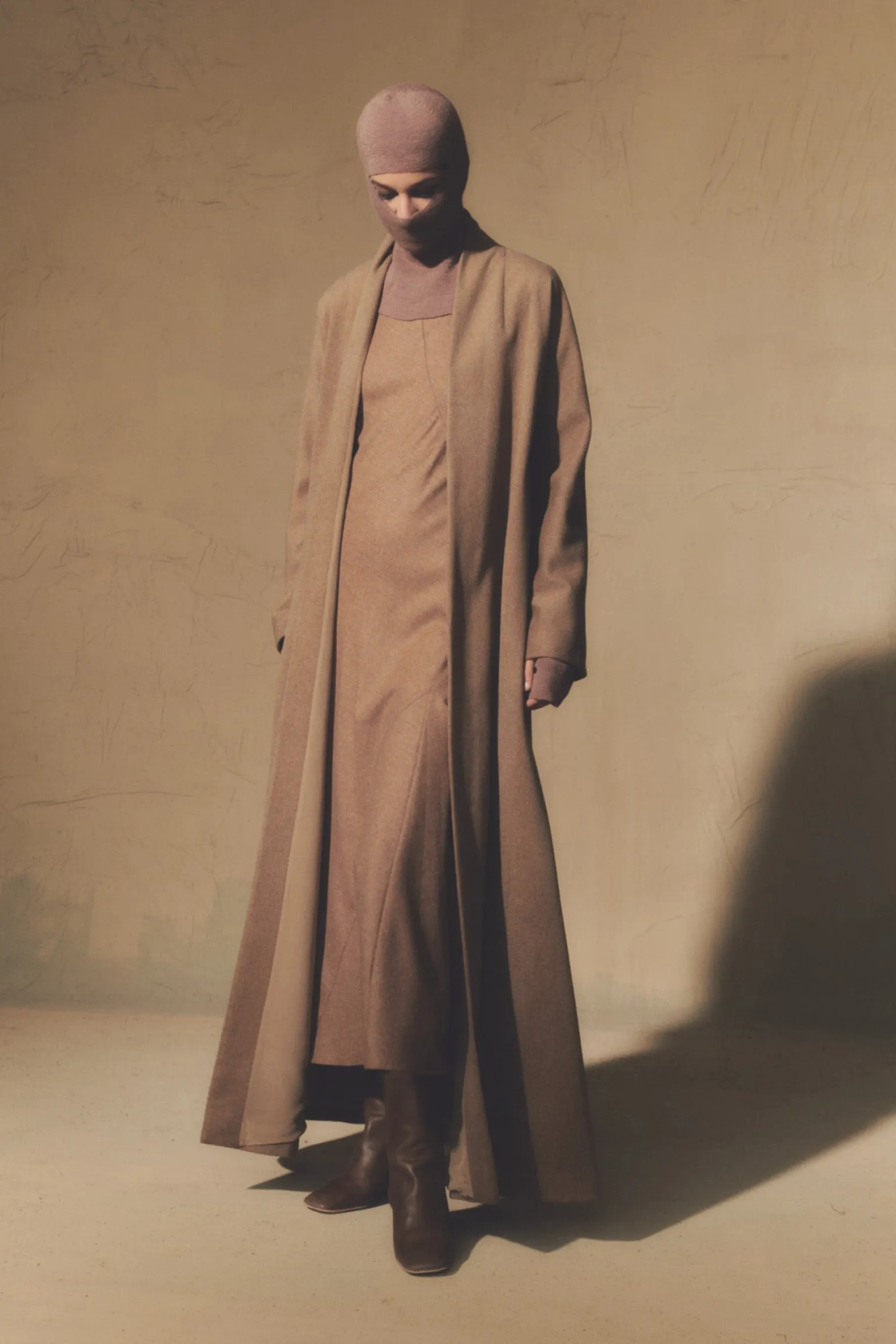Misia, hazelnut virgin wool coat