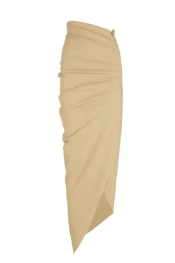 Mite, beige midi skirt