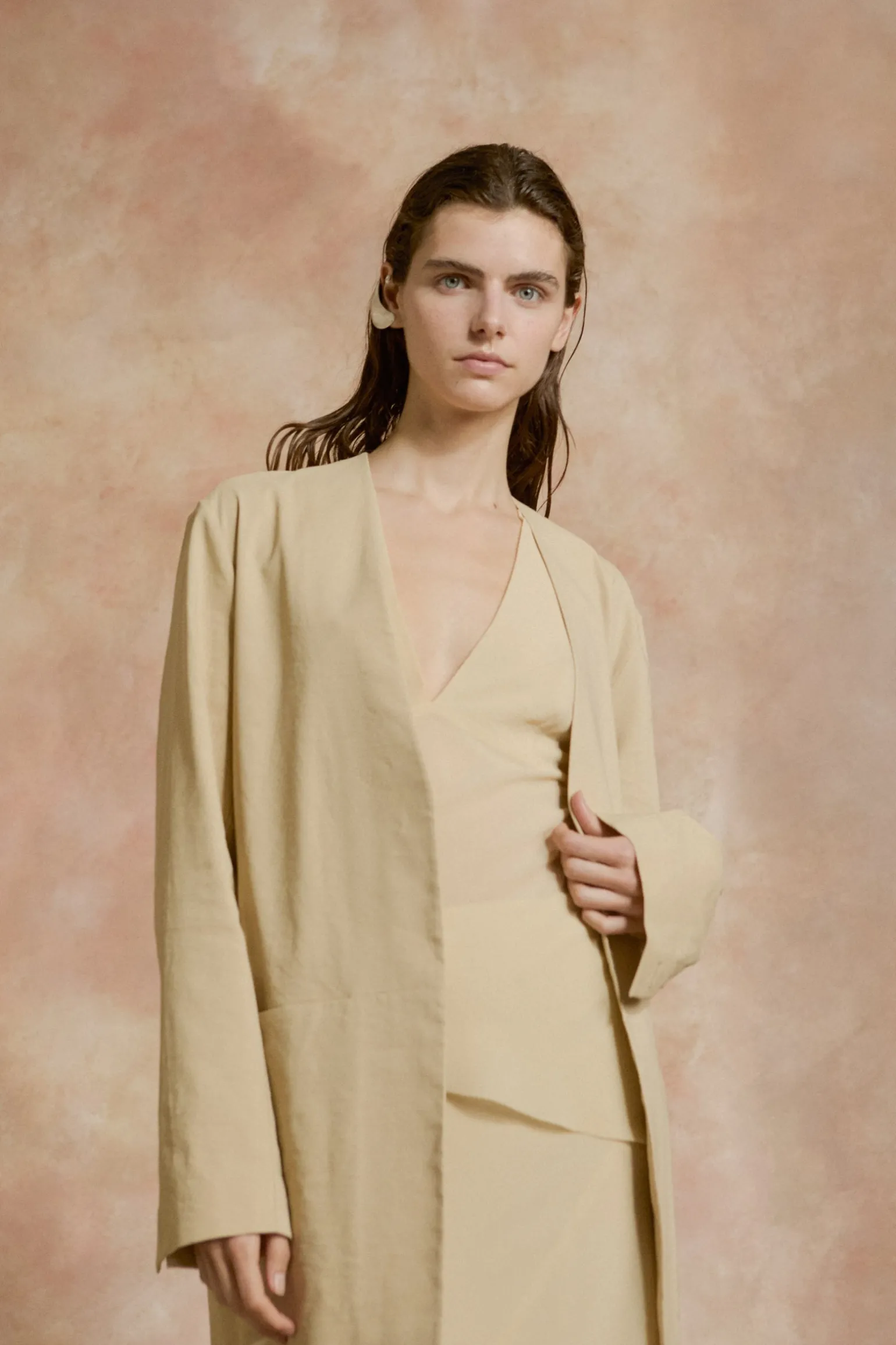 Mite, beige oversized jacket