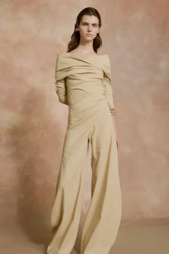 Mite, beige wrap pants