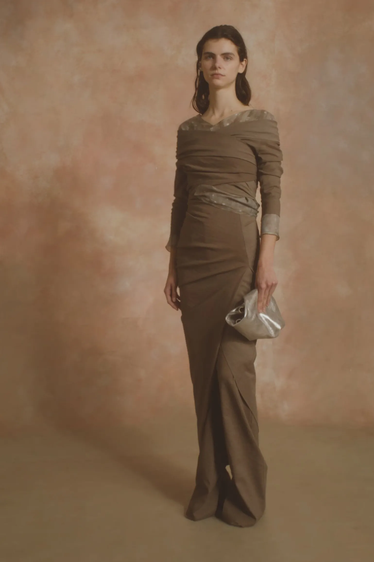 Mite, cocoa midi skirt