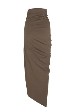 Mite, cocoa midi skirt