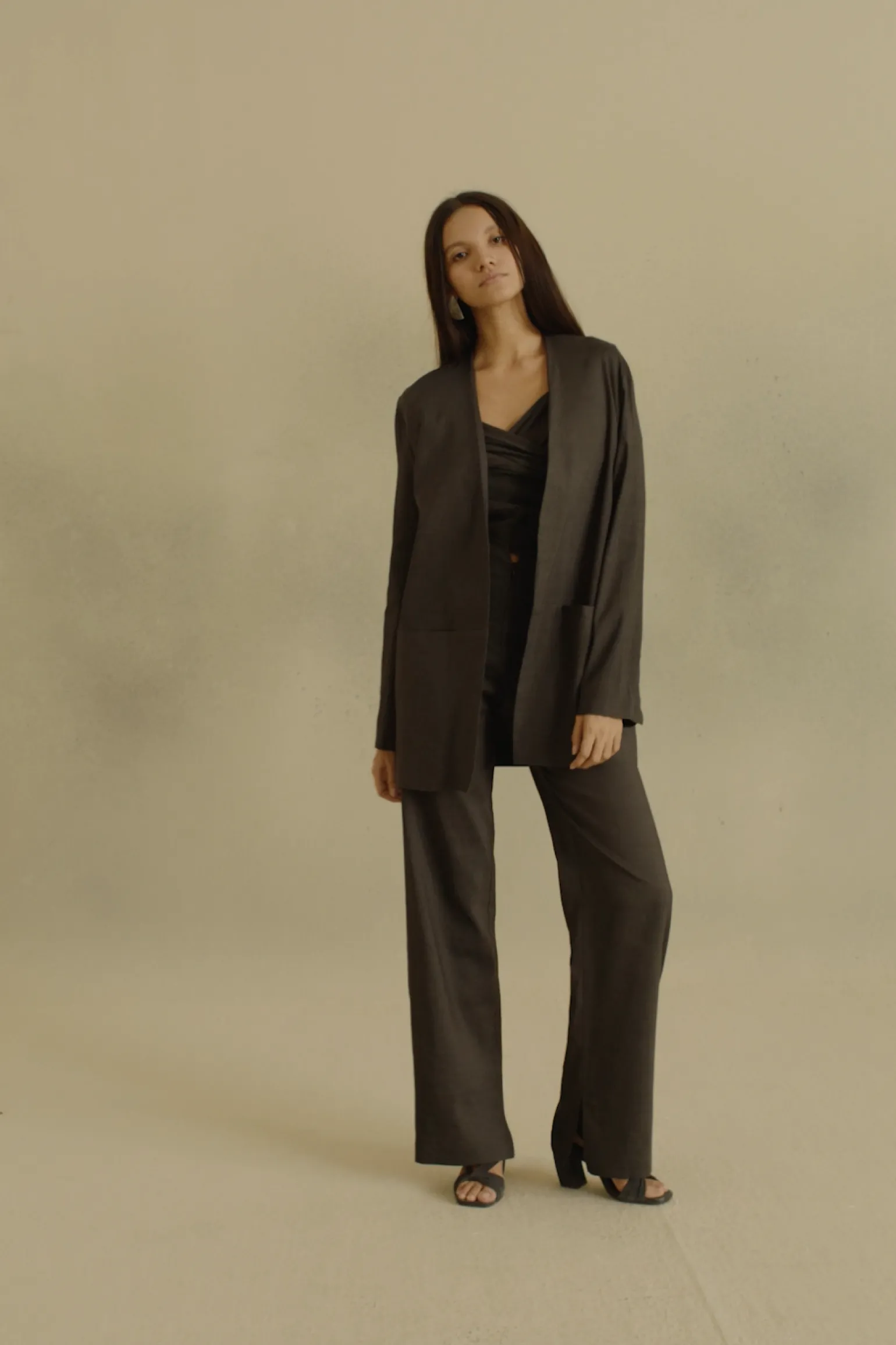 Mite, graphite oversized jacket