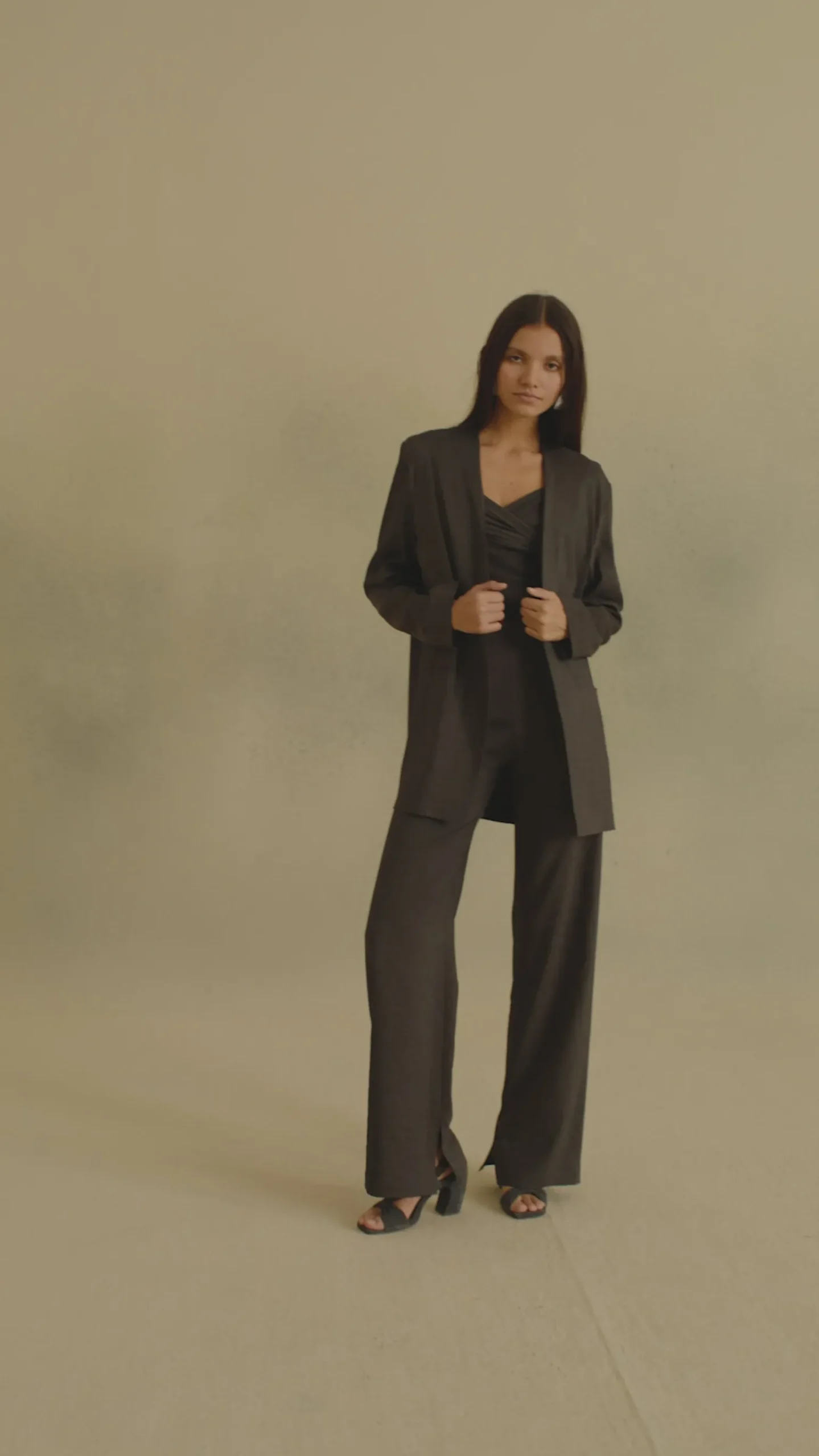 Mite, graphite oversized jacket