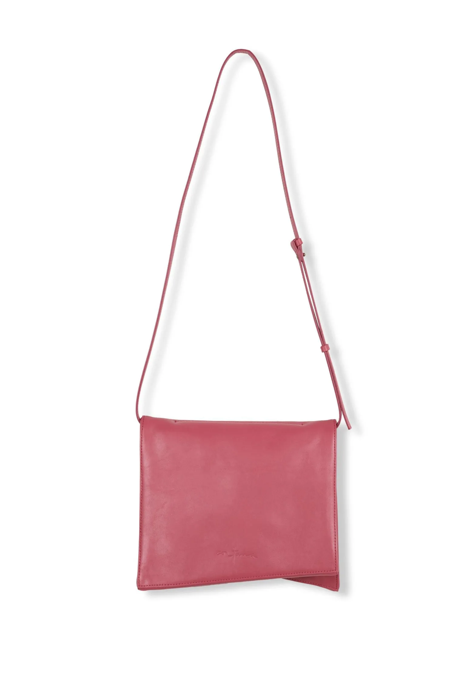 Modular, strawberry leather bag