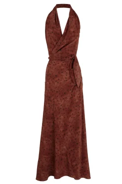 Molly, dots print silk dress