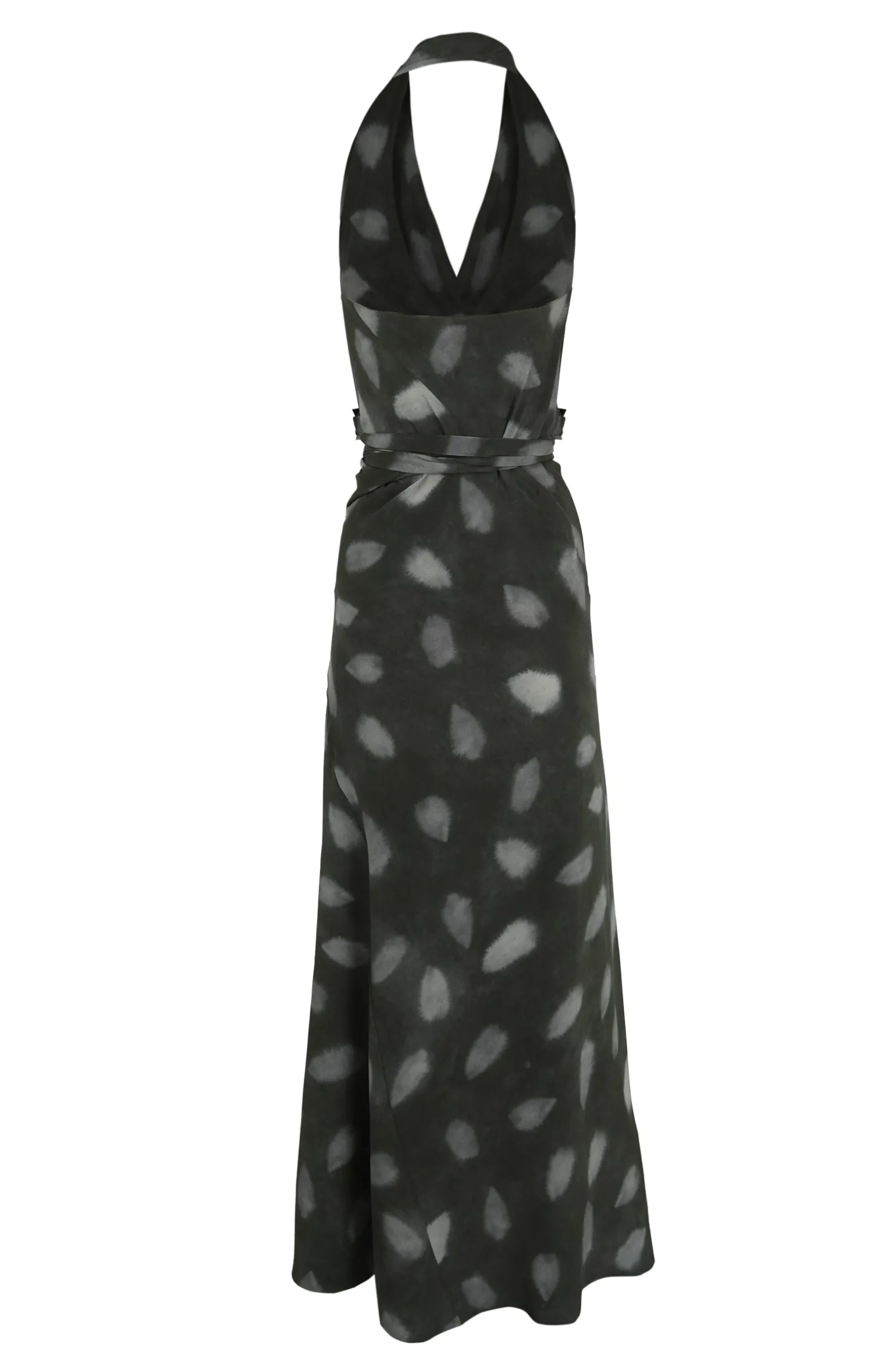 Molly, mint print silk dress