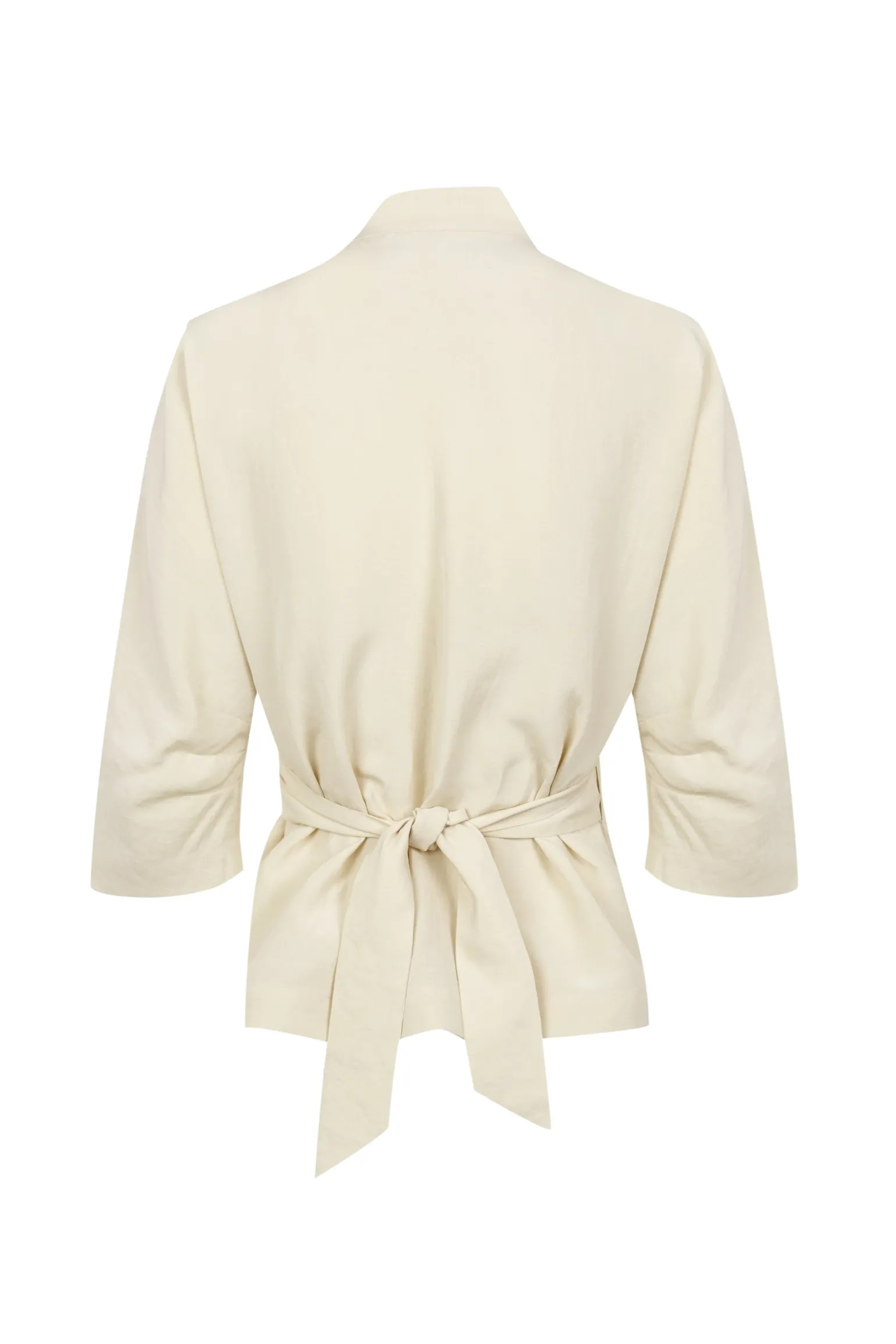 Mona, chaqueta de lino y seda marfil