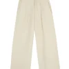 Mona, pantalon de lino y seda marfil