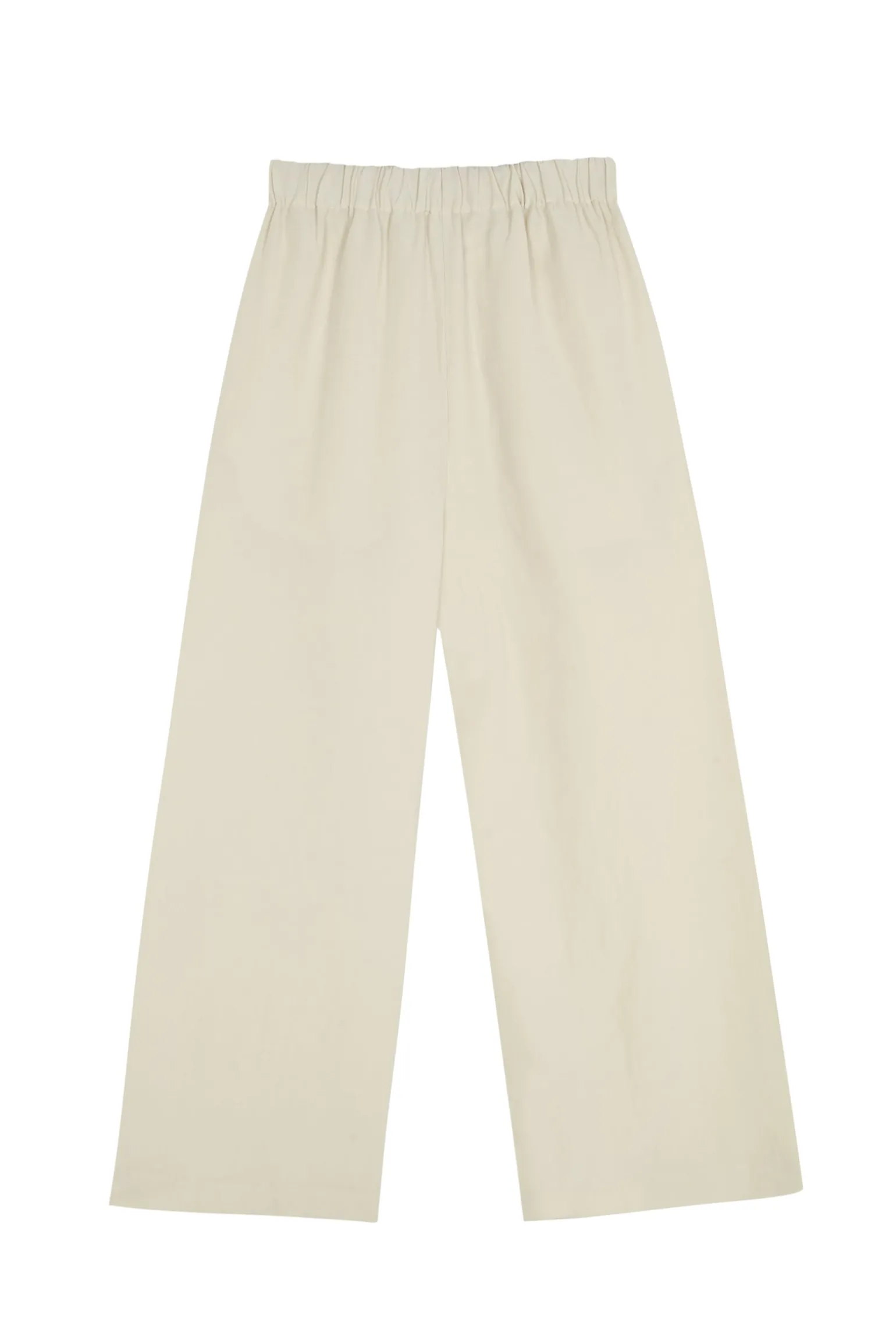 Mona, pantalon de lino y seda marfil