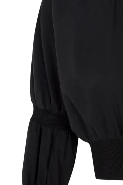 Morgan, dress in smoke gray linen and silk