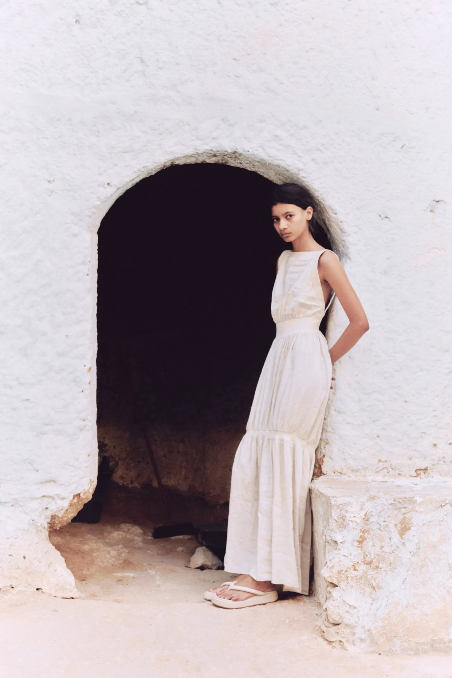 Morgana, ivory sundress