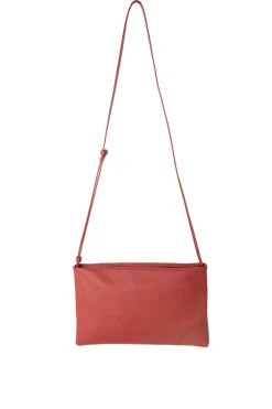 Myla, red leather shoulder bag