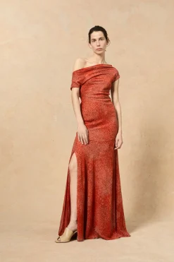 Nadine, granada print silk dress