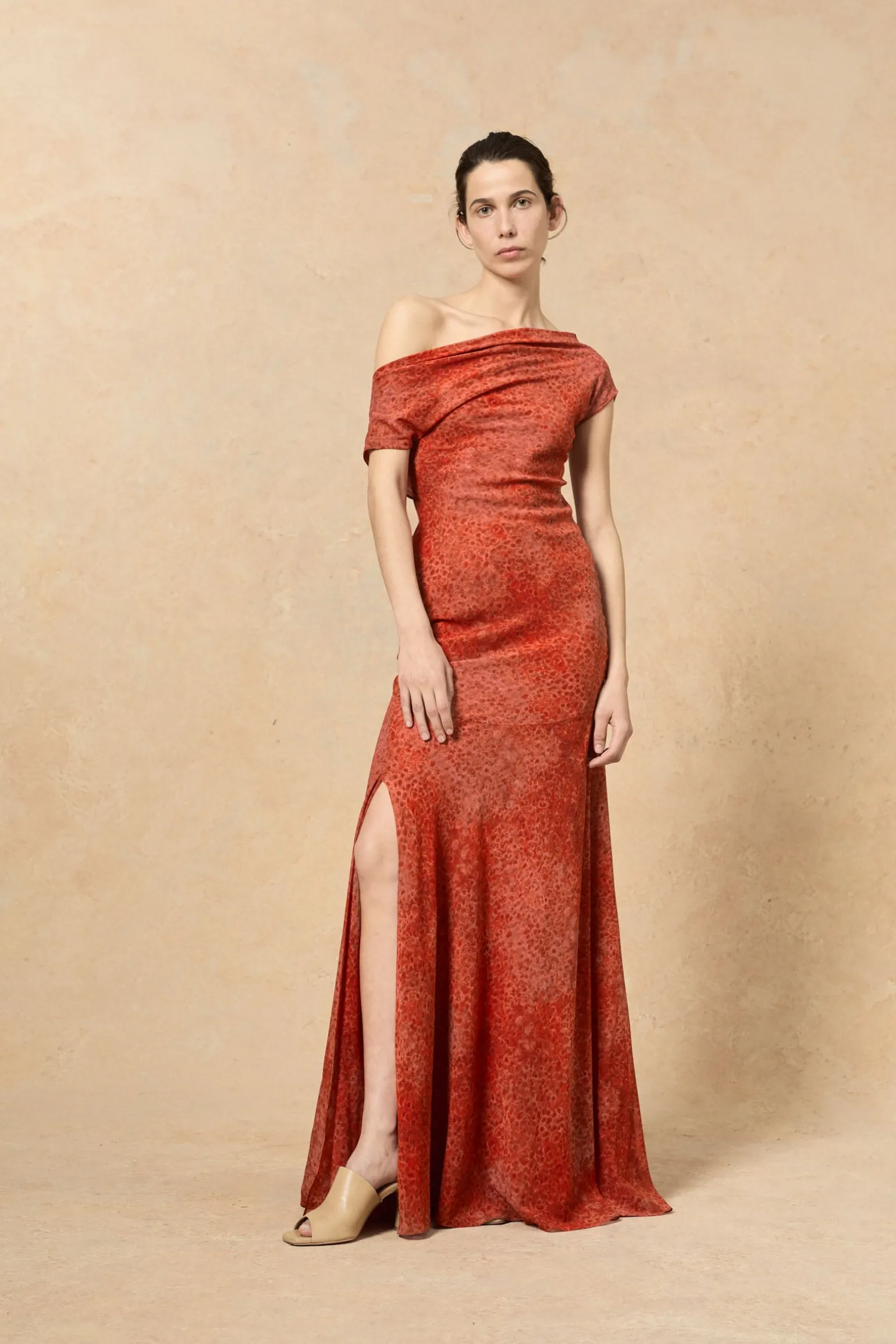 Nadine, granada print silk dress